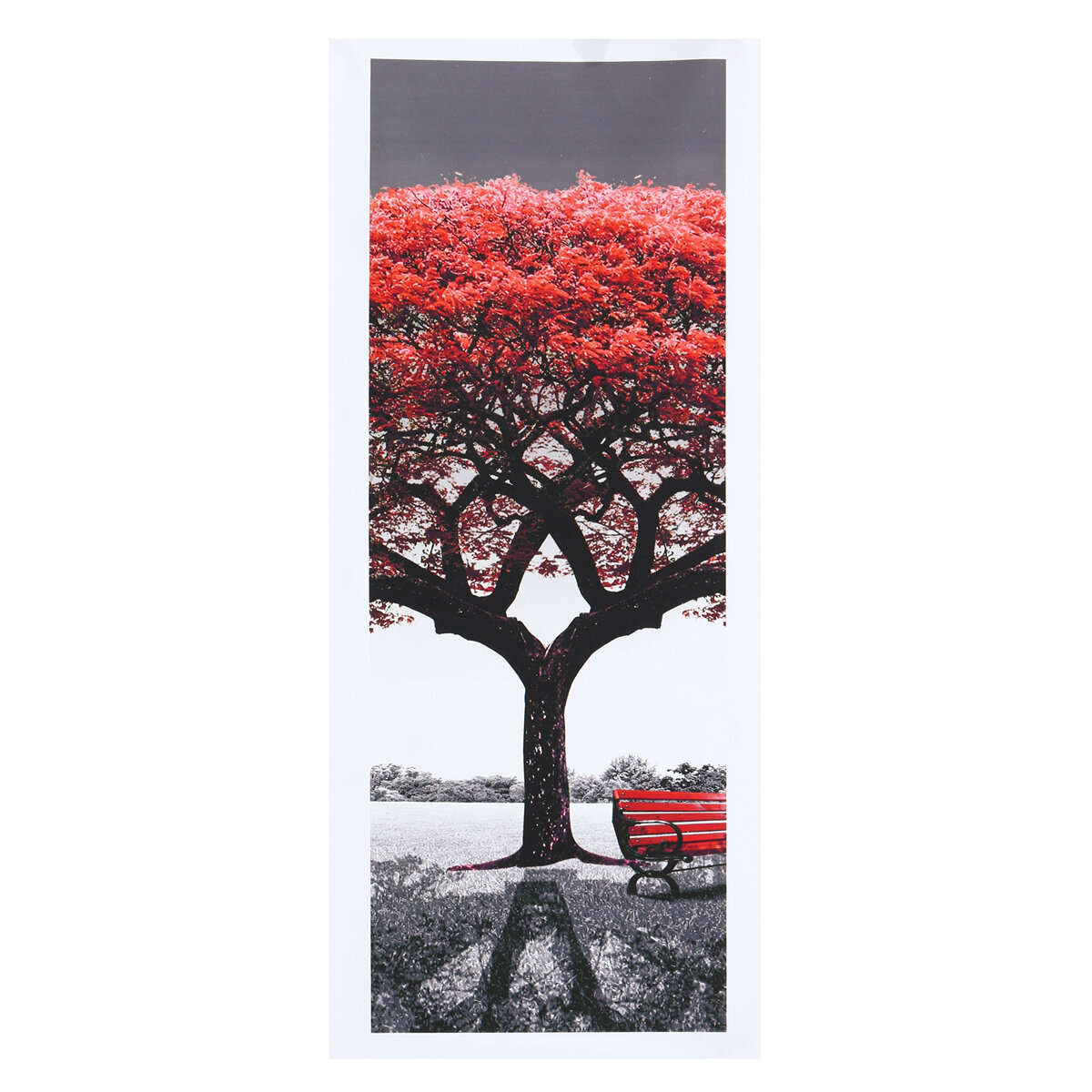 5Pcs Red Tree Canvas Paintings Wall Decorative Print Art Pictures Unframed Wall Hanging Home Office