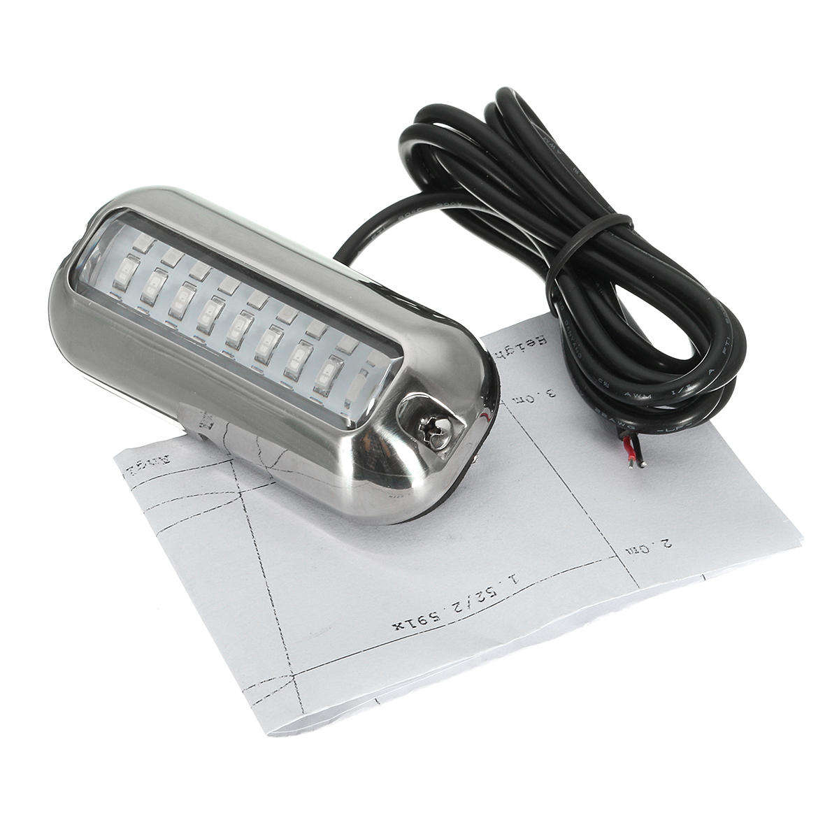 12V 50W 27Led 316 Stainless Steel Boat Transom Lamp Underwater Pontoon Marine Lights For Boat