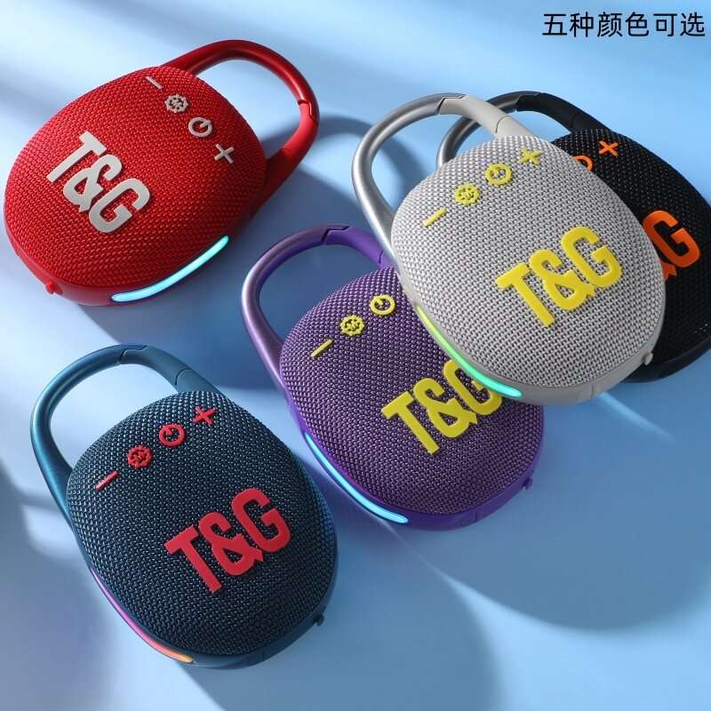 Grey - T&G TG447 Portable bluetooth 5.3 Speaker Wireless Speaker Subwoofer 45mm Drivers TWS 1200mAh