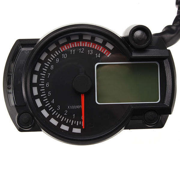 12V 15000Rpm Motorcycle Speedometer Odometer Adjustable Waterproof Lcd Digital