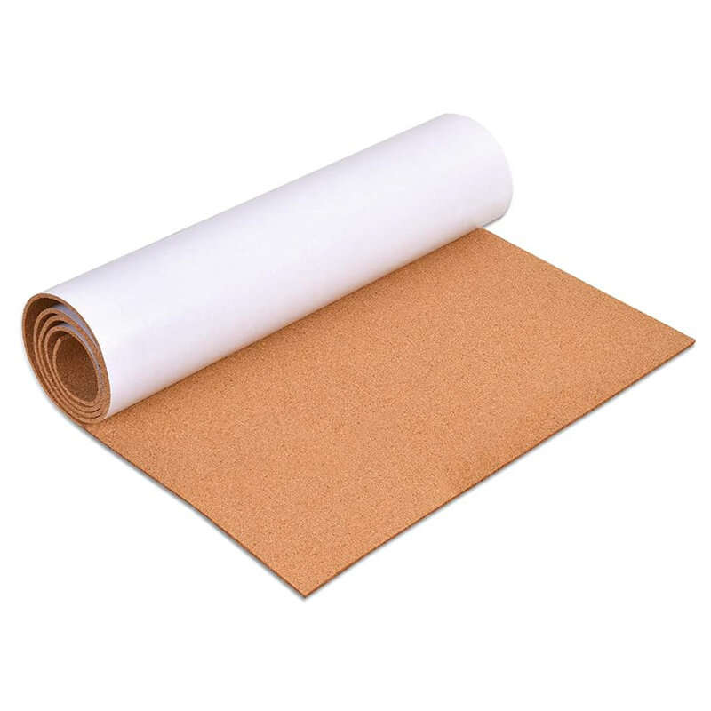 Brown - Self Adhesive Cork Board Roll 1/8 Inch Thick 11.8 x 23.6 Inches Natural Cork Material Custom