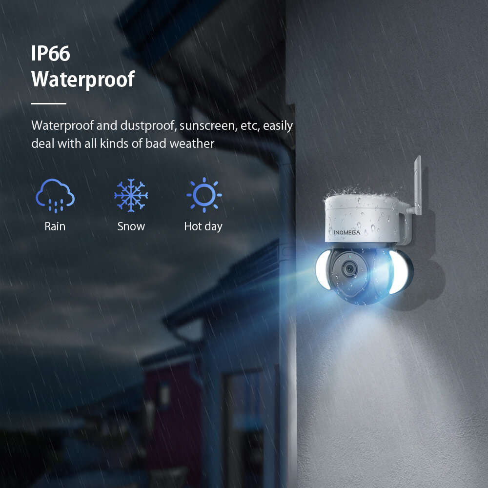 EU Plug - Tuya 5MP Smart WiFi Floodlight Camera Wireless Color Night Vision Auto Tracking Two-way Au