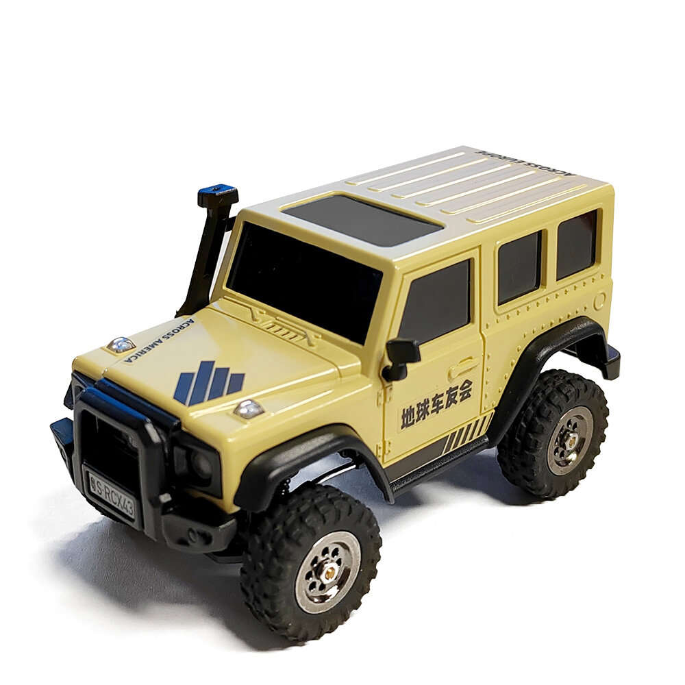 Grey RTR Version - LDARC X43 1/43 2.4G 4WD RC Car Rock Crawler Mini Climbing LED Light Off-Road Vehi