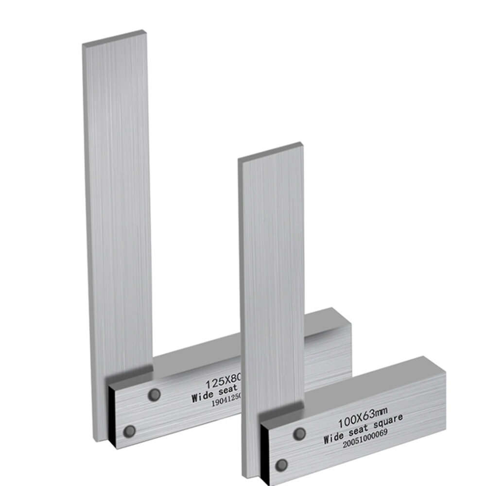 10063mm - Square 90-degree square L-shaped ruler With ground seat hardened steel angle ruler 63x10 8