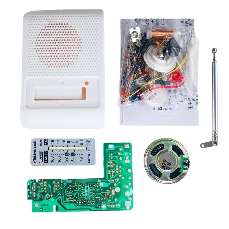 DIY Kit - CF210SP Portable DIY Radio Kit FM AM Adjustable Volume Control Electronic Receiver Kit for