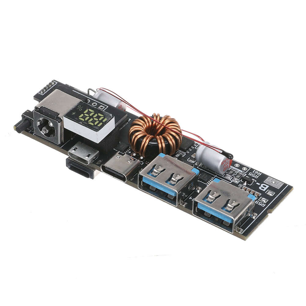 4S-100W - QC3.0 3S 4S 5S 65W 100W Power Bank Double USB Two way Fast Charge Mobile Power Module with
