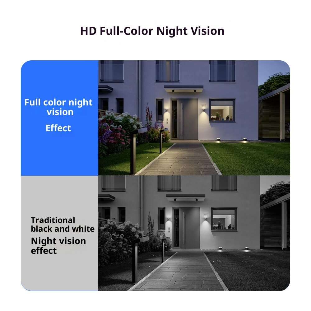 EU Plug - 3MP Smart Mini Window Security Camera WiFi 5G Dual Band Wireless Motion Detect AI Color Ni