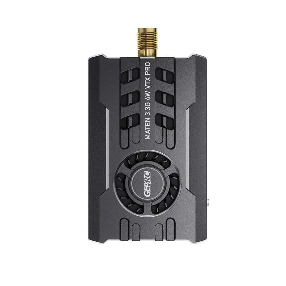 Black - GEPRC MATEN 3.3GHz 4W VTX PRO FPV Transmitter 48CH 25/200/1600/4000mW/Pit Mode 3-8S IRC Tram