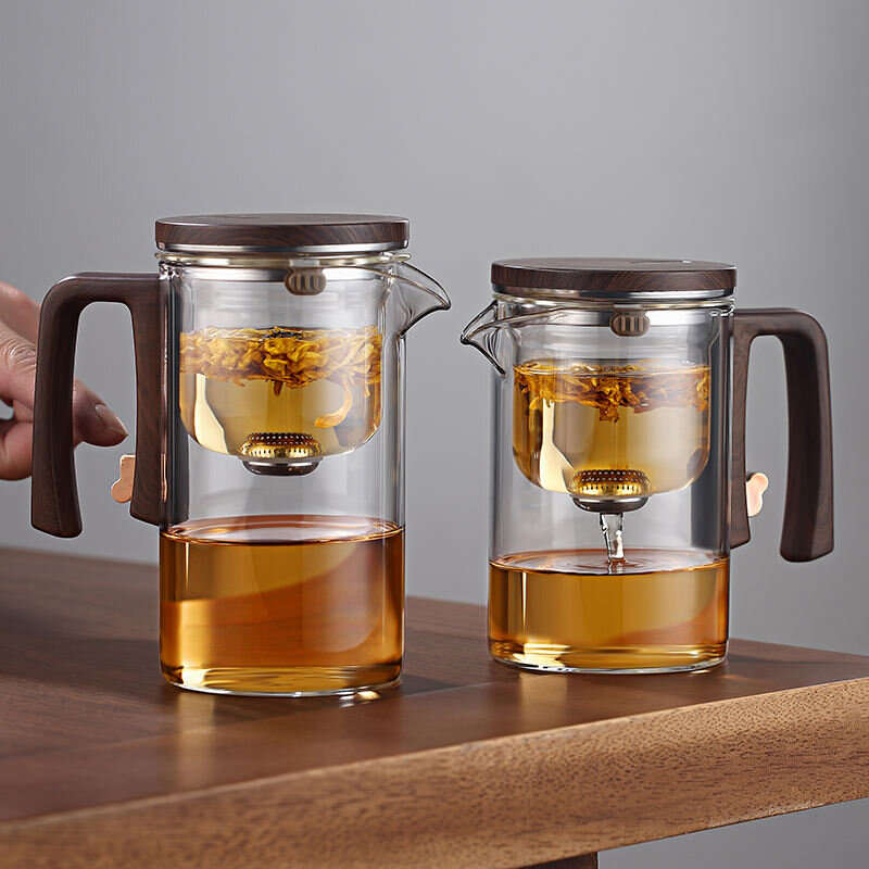 720ml - 520ML/720ML Household Tea Brewing Tea Leaves Separation Full Glass Heat-Resistant Filter Tea