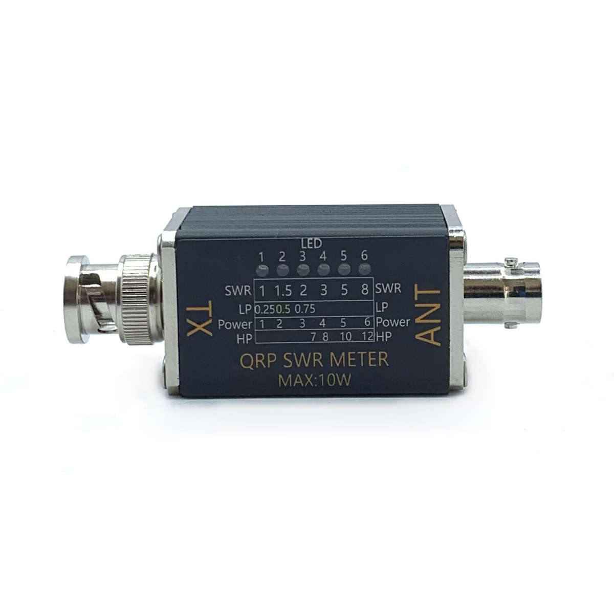 SO239 Connector - 1- 30mhz 10W Standing Wave Meter Power Meter with 6 LED Indicators Portable SWR Me