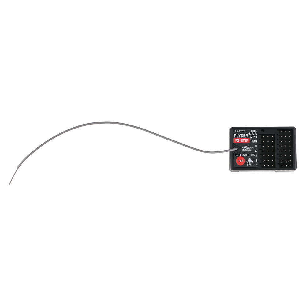 1 PC - Flysky FS-R11P 2.4GHz 11CH ANT Protocol PWM PPM i-BUS S.BUS Receiver Compatible with FS-G11P