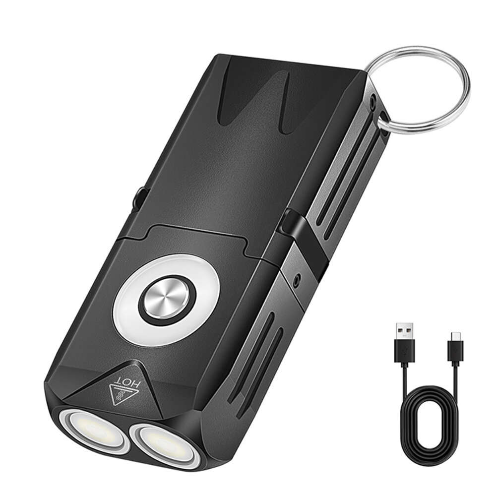Black - SEEKNITE EV15 650 Lumens Portable Outdoor Emergency Magnetic EDC Flashlight - White Light +