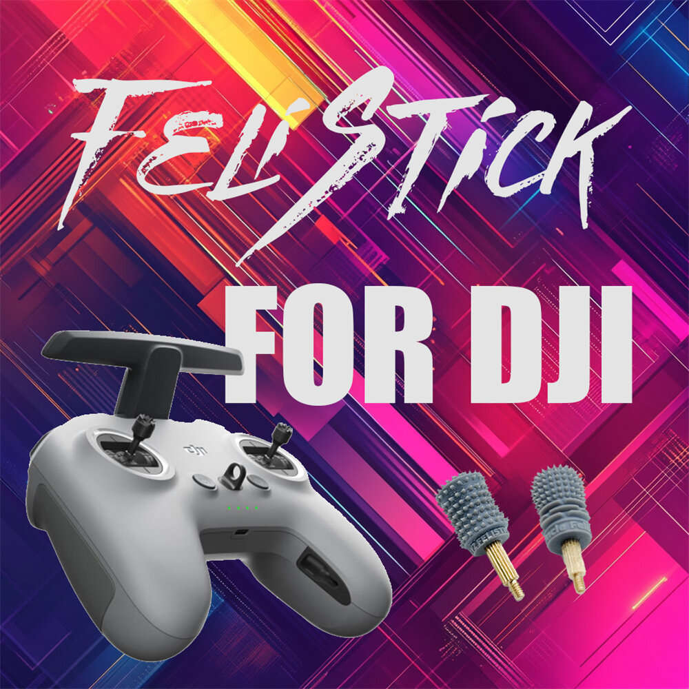 V2 Blue - FeliStick V2/V3 Transmitter Anti-Slip Stick Ends Joystick Cap for DJI V2/V3 FPV Remote Con