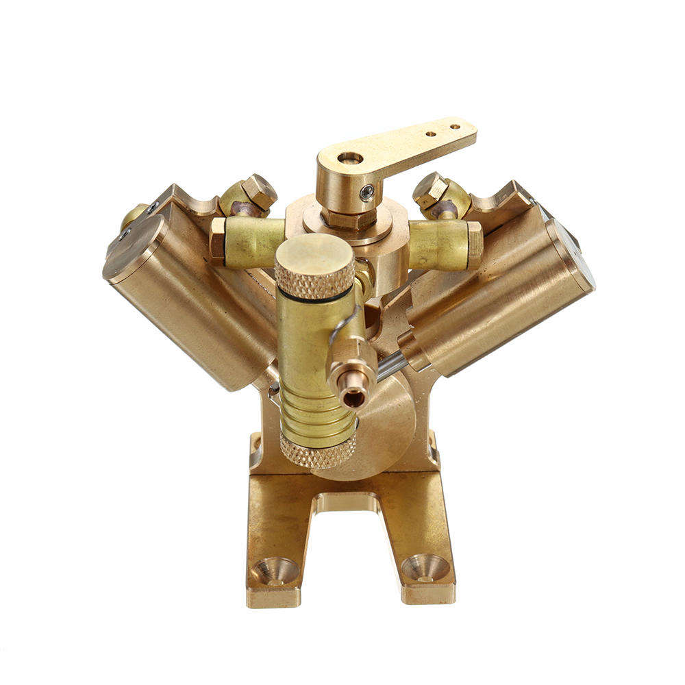 Gold - Microcosm OKMO Micro Scale M2B Twin Cylinder Marine Steam Engine Model Stirling Engine Gift C