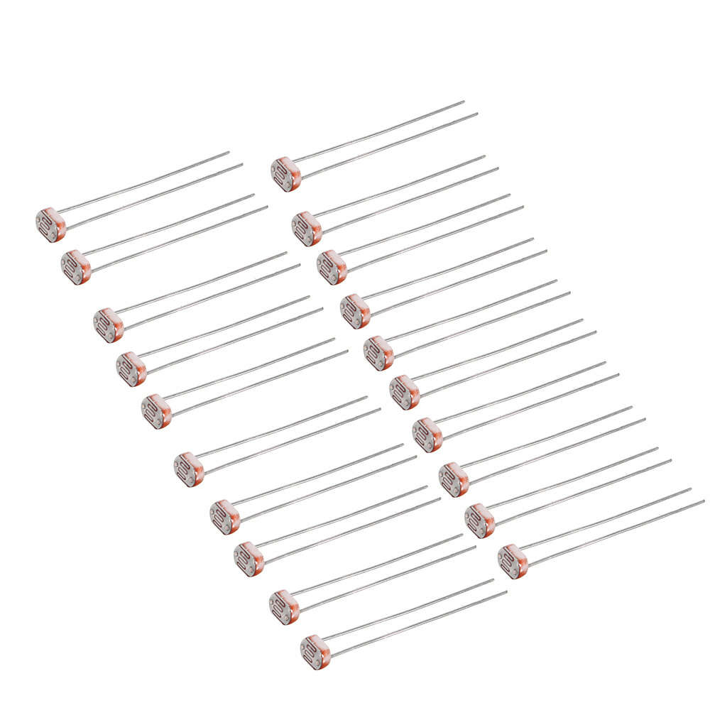 100pcs Light Dependent Resistor LDR 5MM Photoresistor Photoelectric Switch Element Photo Detector 55