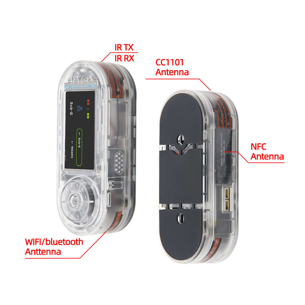 External Antenna - LILYGO T-Embed CC1101 Plus ESP32-S3 Development Board Sub-1 GHz RF Transceiver PN