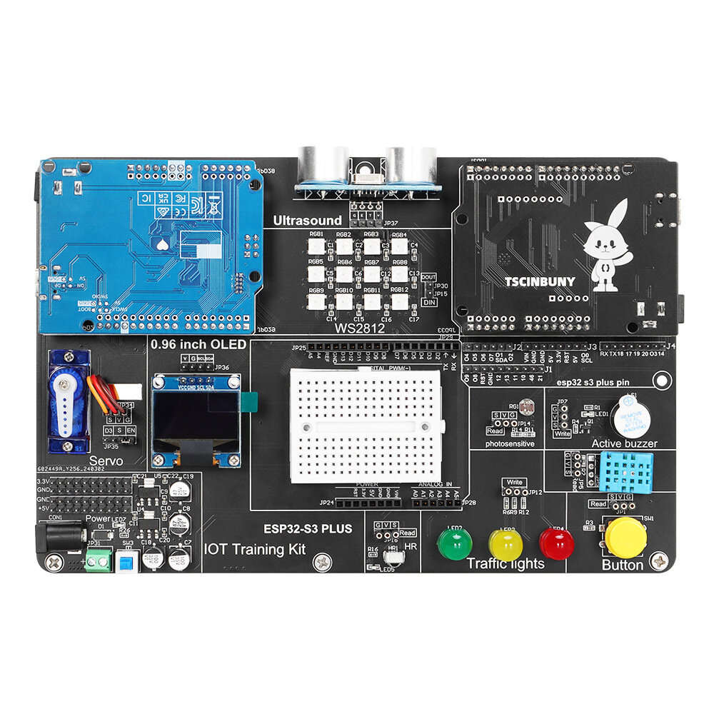 Full Kit - TSCINBUNY IoT Development Board ESP32-S3-PLUS Starter Electronics Kit for Arduinos Progra
