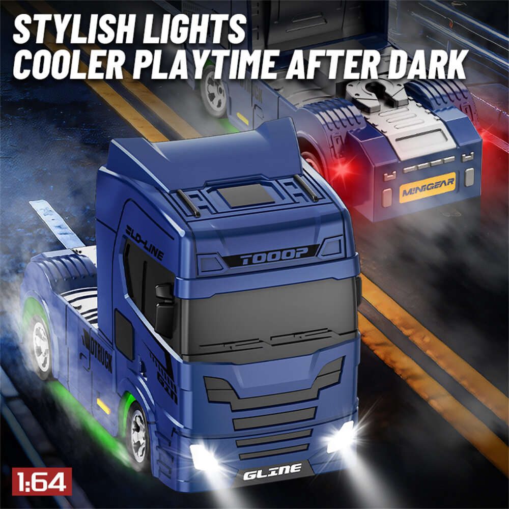 Black - YF 3605 RTR 1/64 2.4G 4WD Mini Drift RC Car Truck Tractor Support App Remote Controlled LED