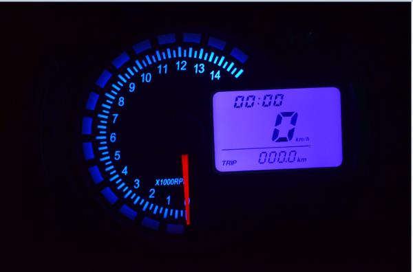 12V 15000Rpm Motorcycle Speedometer Odometer Adjustable Waterproof Lcd Digital