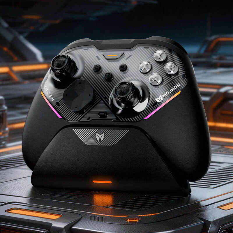 Black - MOJHON Gale 2 Tri-mode Wireless Gaming Controller TMR Electromagnetic Joysticks 2000Hz Polli
