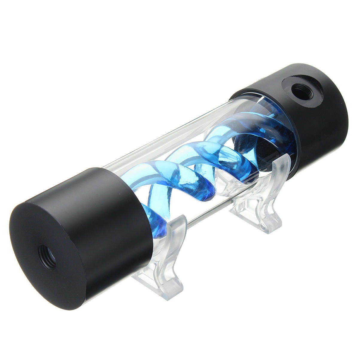 G1/4 200Mm Blue Computer Cylinder T-Virus Helix Suspension Water Cooling Tank For Computer Cooling