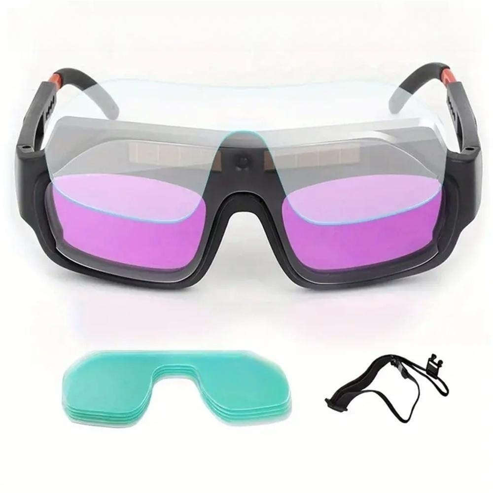 Solar-Powered Automatic Dimming Welding Glasses TIG MIG ARC Suitable Auto Darkening Protective Film
