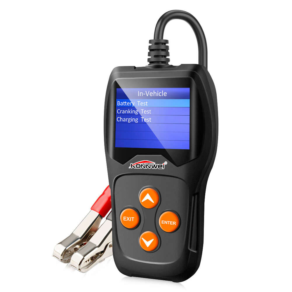 KONNWEI KW600 12V Car Battery Tester Analyzer 100 to 2000CCA Cranking 30- 220 AH
