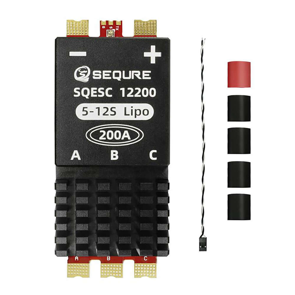 BLHeli_32 - SEQURE SQESC 12200 Brushless Electric Speed Controller ESC 5-12S Power Supply 200A BLHel