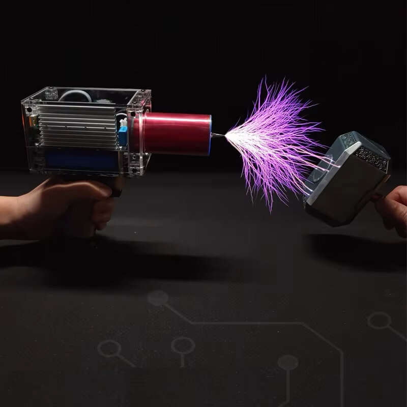 Pro version - Handheld Tesla Coil PRO High Voltage Arc Generator 9-12.6V Power Compact Design Electr