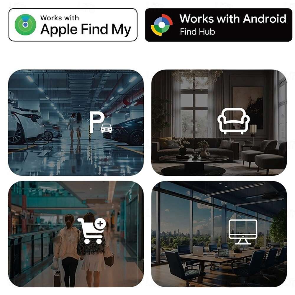 White - Location Tracking and Anti-loss Device Dual Sysytem Item Finder Ultra-Light GPS Tracker IP67