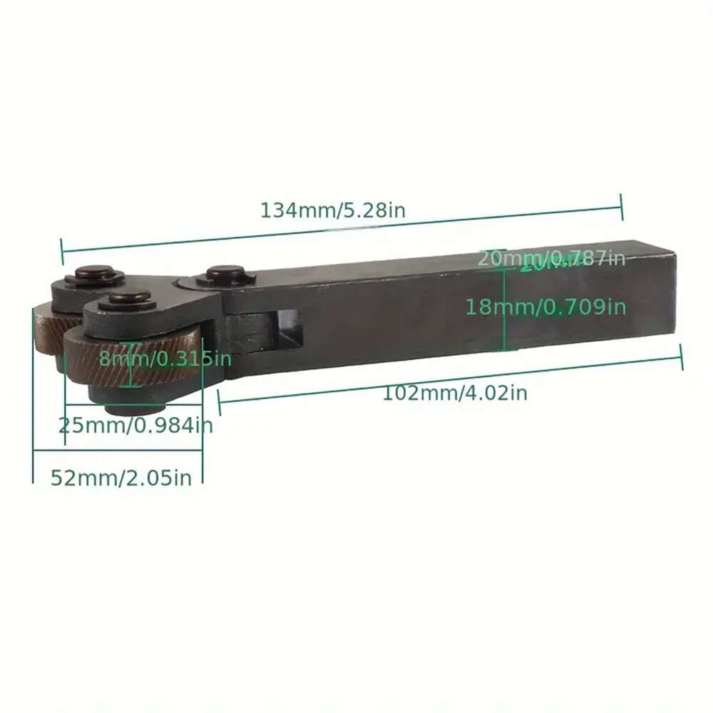 7PCS - 7pcs Steel Dual Wheel Knurling Tool Set with Diagonal Linear Knurl Wheel 0.5/1/2mm Pitch