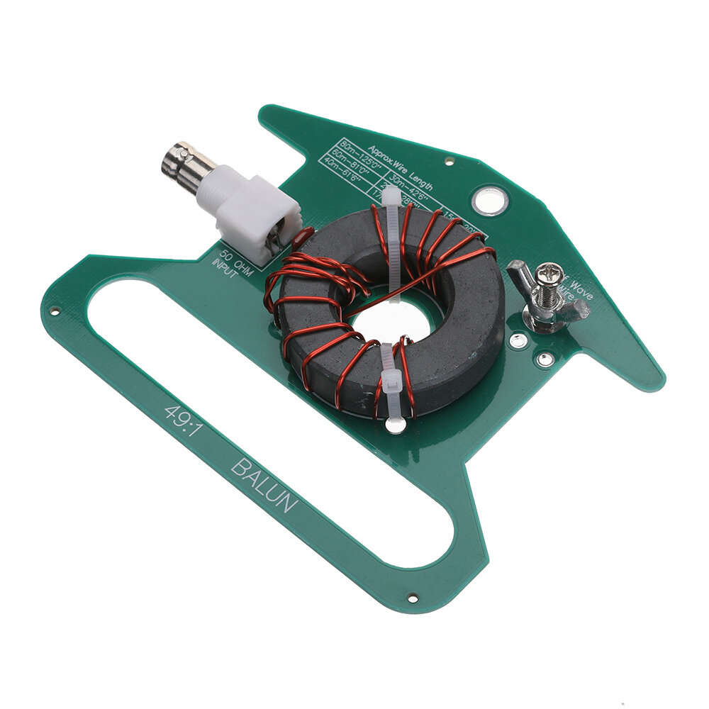 Green - 49:1 Balun Transformer HF Reception Antenna BNC Female Connector 5-35MHz Frequency Range 50W