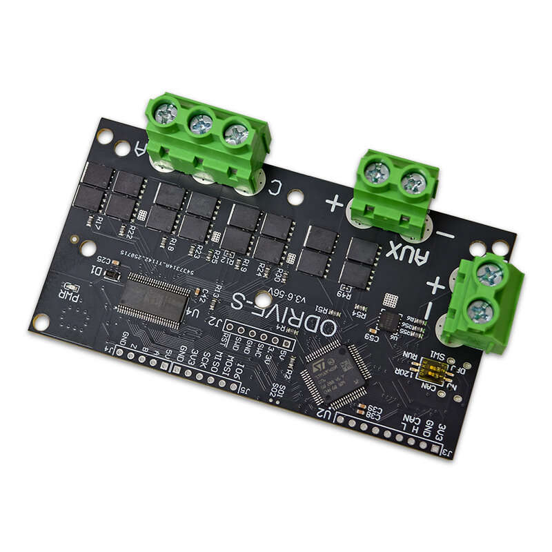 Black - ODrive S V3.6 FOC BLDC Motor Controller 60A Support CAN PWM Pulse Encoder TLE5012B AS5047 AM