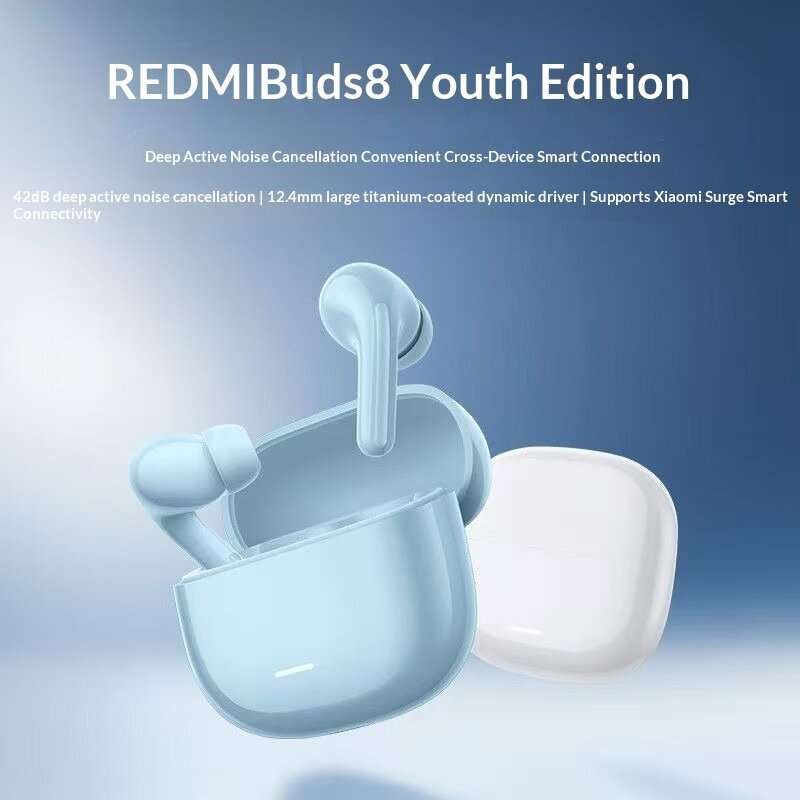 Blue - REDMI Buds 8 Lite TWS bluetooth 5.4 Earbuds ANC Earphone 42dB Active Noise Cancelling Dual Mi