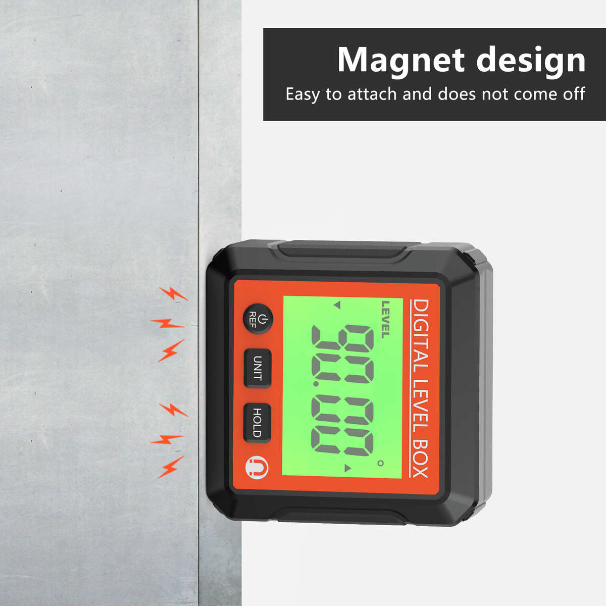 Black - 360 Digital Level Angle Gauge Mini Measuring Protractor Inclinometer with Electronic Magneti