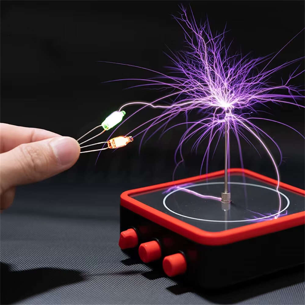 Red - Mini Palm Music Tesla Coil Touchable Bluetooth Connection Scientific Experiment Teaching Princ