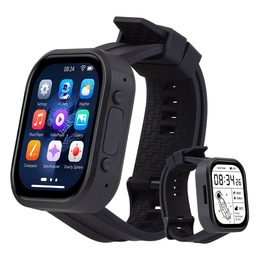 With Battery - ESP32-S3 Development Board Smart Wearable Watch 2.06 Inch Touch Screen AMOLED Dual Co