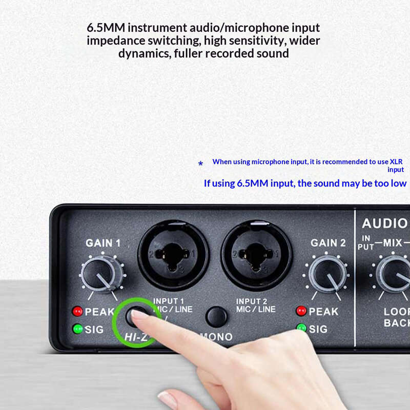 Black - Q-24 Computer Soundcard External USB Audio Interface 24 Bit/192kHz 2 In 4 Out Sound Card wit