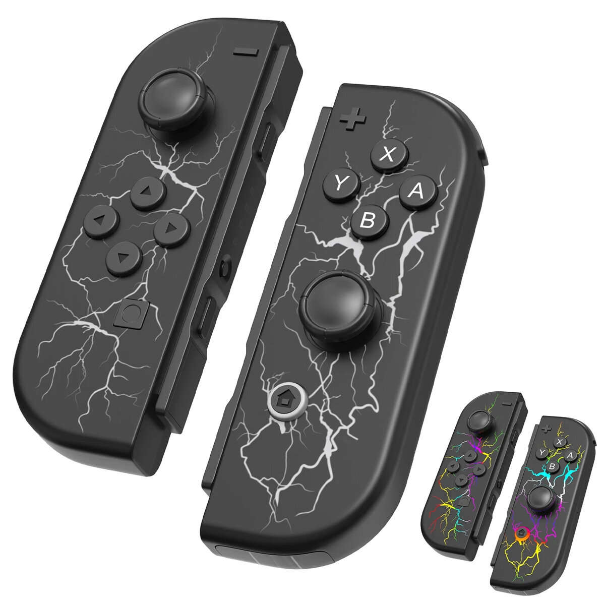 Starry Gray - NS01 Left and Right Handles for Switch RGB Joycon Game Controller NS bluetooth Host Ha