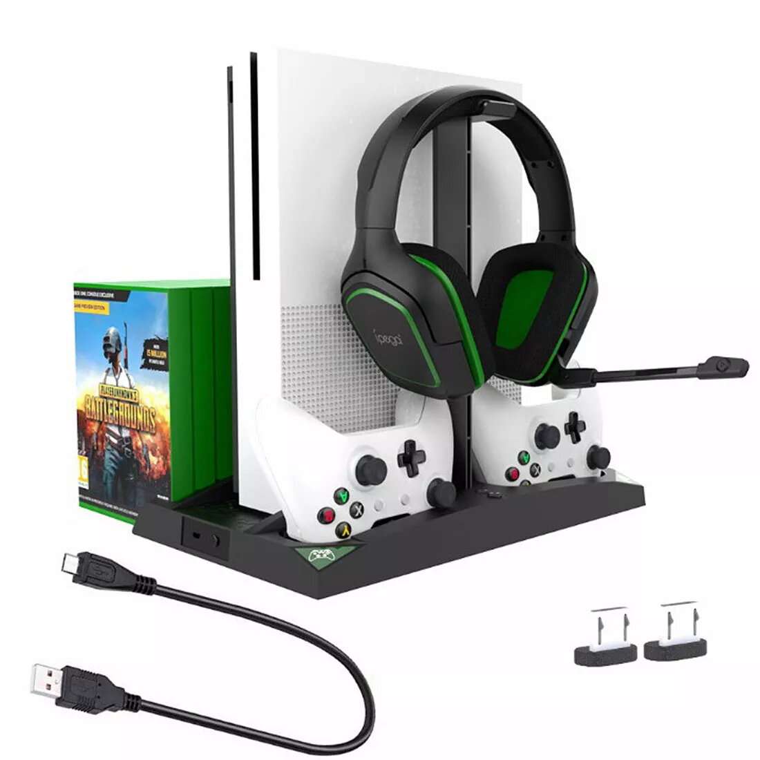 IPEGA 6-in-1 Vertical Stand Cooler Cooling Fan Dual Controller Charging Station for XBOX ONE/ XBOX O