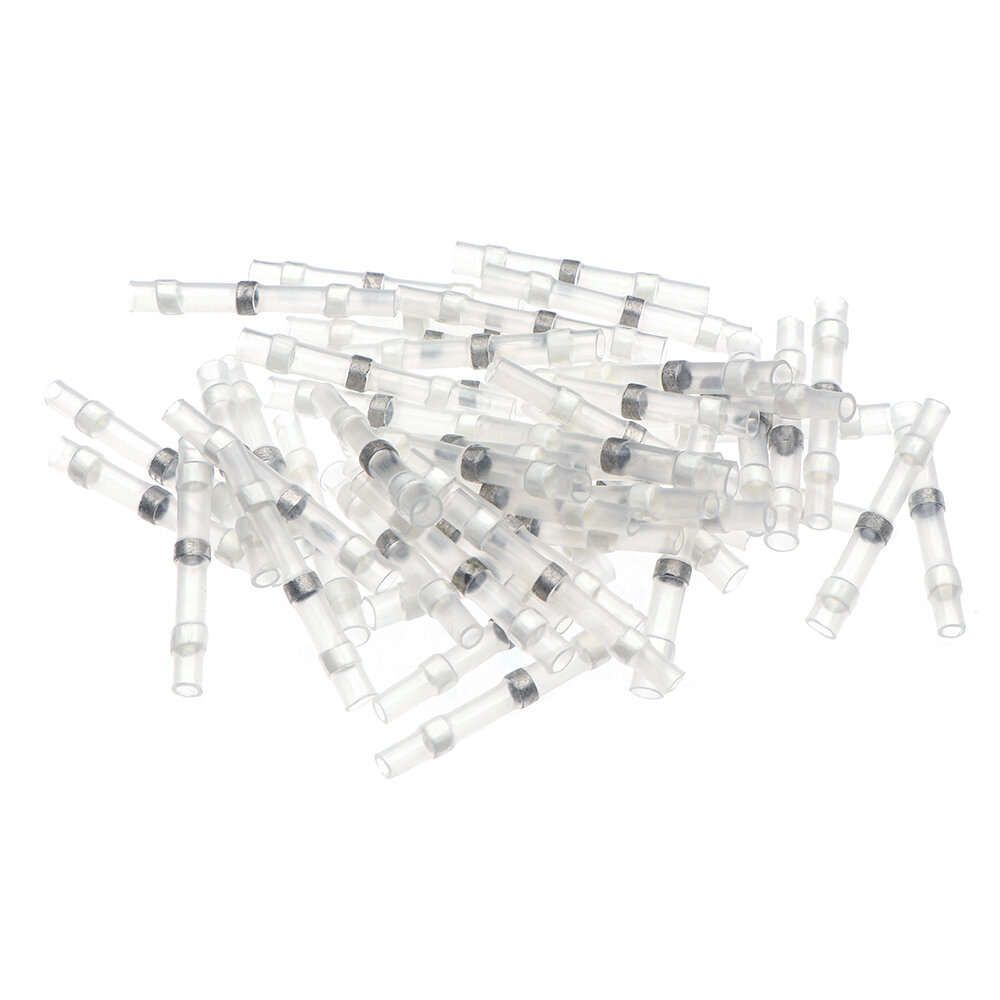 50PCS Solder Seal Wire Connectors Waterproof Heat Shrink Butt Connectors Electrical Wire Terminals I