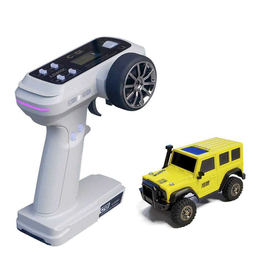 Grey RTR Version - LDARC X43 1/43 2.4G 4WD RC Car Rock Crawler Mini Climbing LED Light Off-Road Vehi