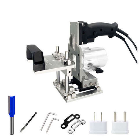 Woodworking Slotting Locator Compact Router Trimming Machine 2 in 1 Invisible Fastener Punch Bracket