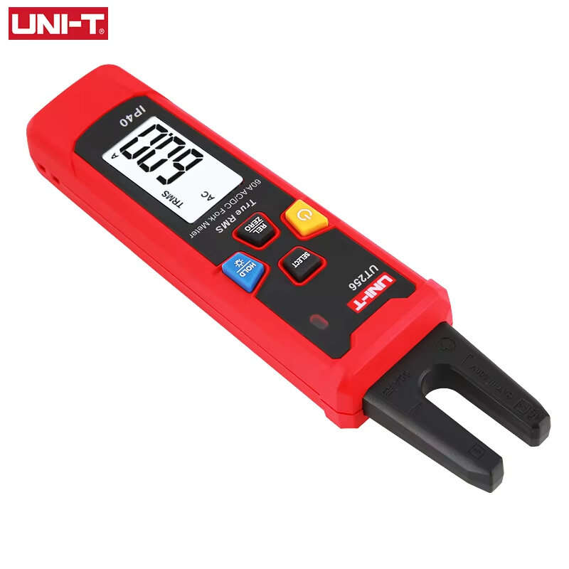 Red - UNI-T UT256 Digital Fork Meter True RMS Clamp Tester 60A AC DC Current CAT III 600V NCV Sensor
