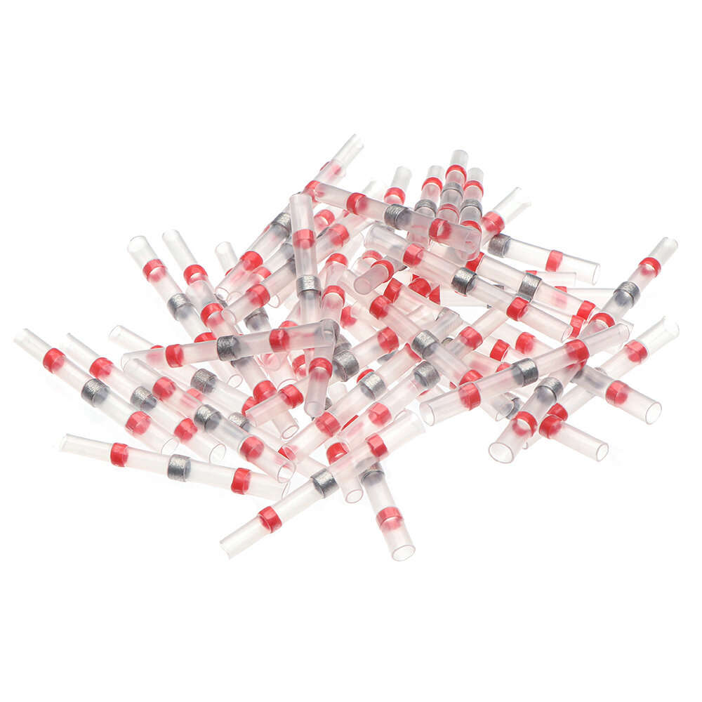 50PCS Solder Seal Wire Connectors Waterproof Heat Shrink Butt Connectors Electrical Wire Terminals I
