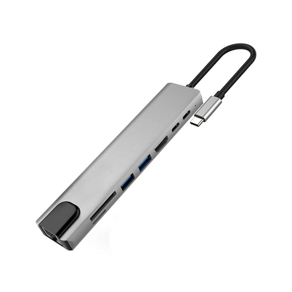 Bakeey PB-C7366 8-in-1 USB-C Hub Docking Station Adapter With 4K HDMI HD Display / 87W USB-C PD3.0 P