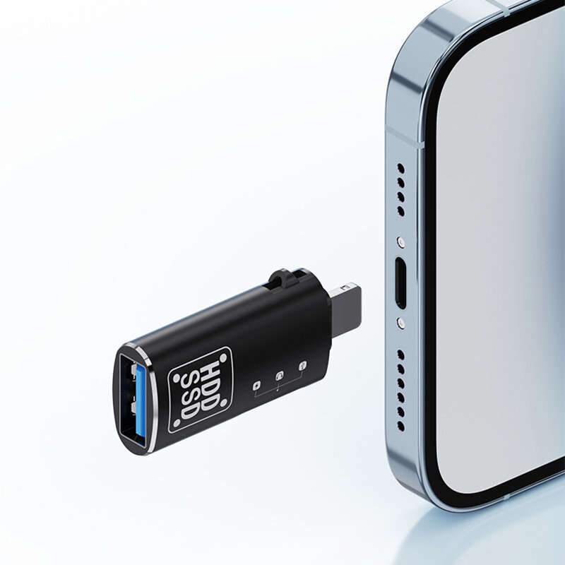 Lightning(Silver) - Type-C to Lightnings OTG Adapter Fast Data Transfer Fast Charging Supported Type