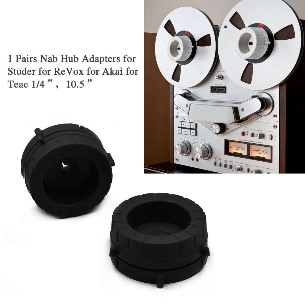 Grey - Universal NAB Reel Hub Adapters for Studer ReVox Akai Teac Reel Tape Recorders Support 1/4 In