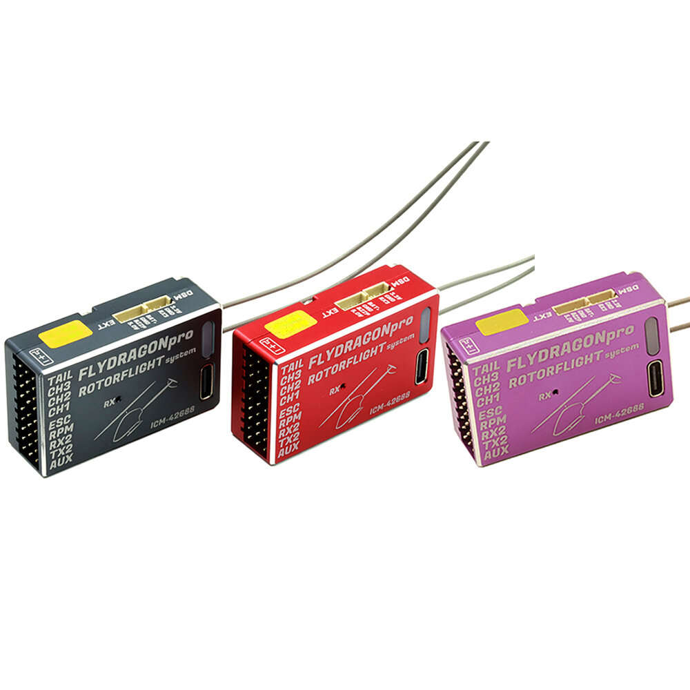 Purple - Steam FLYDRAGON Pro F722 V2.2 Gyroscope Rotorflight Upgraded Version Built-in Receiver Resc