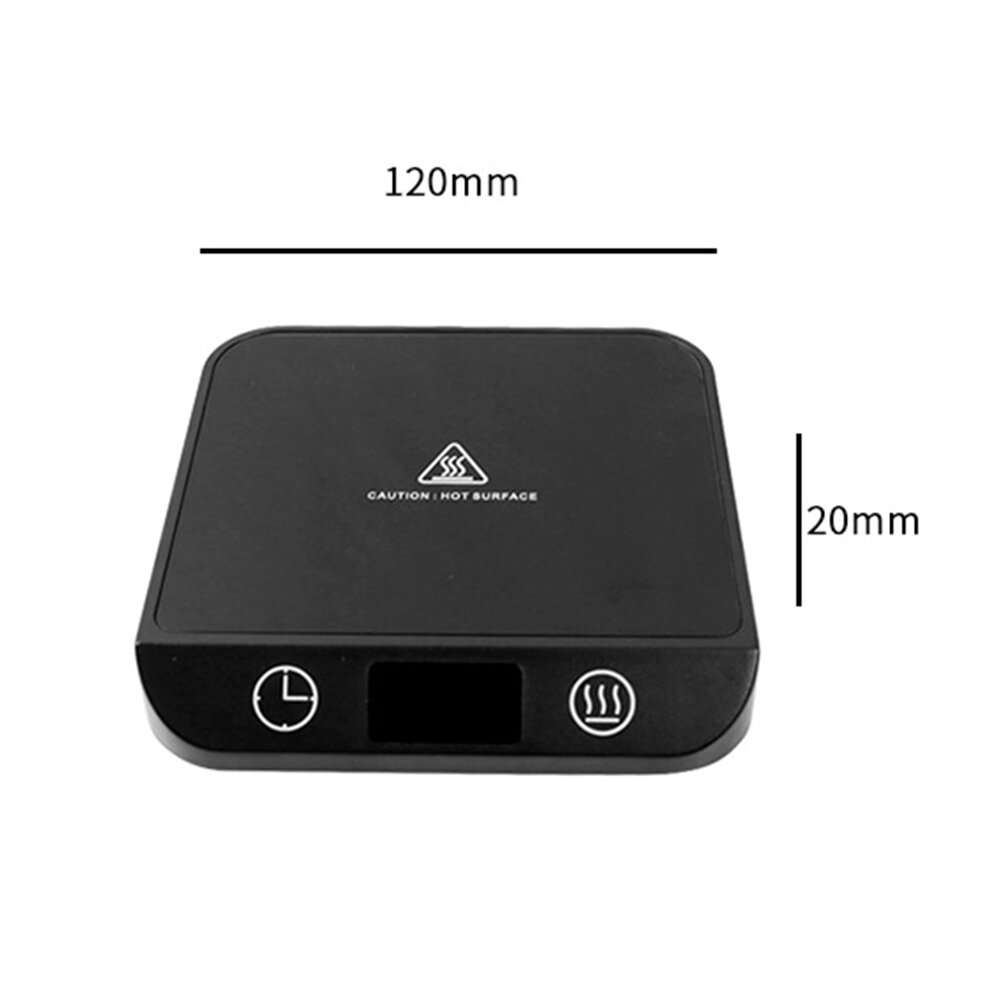Black - IPRee Coffee Mug Warmer Cup Heater Heating Pad Electric Hot Plate 6 Gear Temperature Warmer